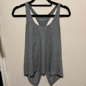 Outdoor Voices Split-Back Heather Gray Tie-Back Racerback Tank Top